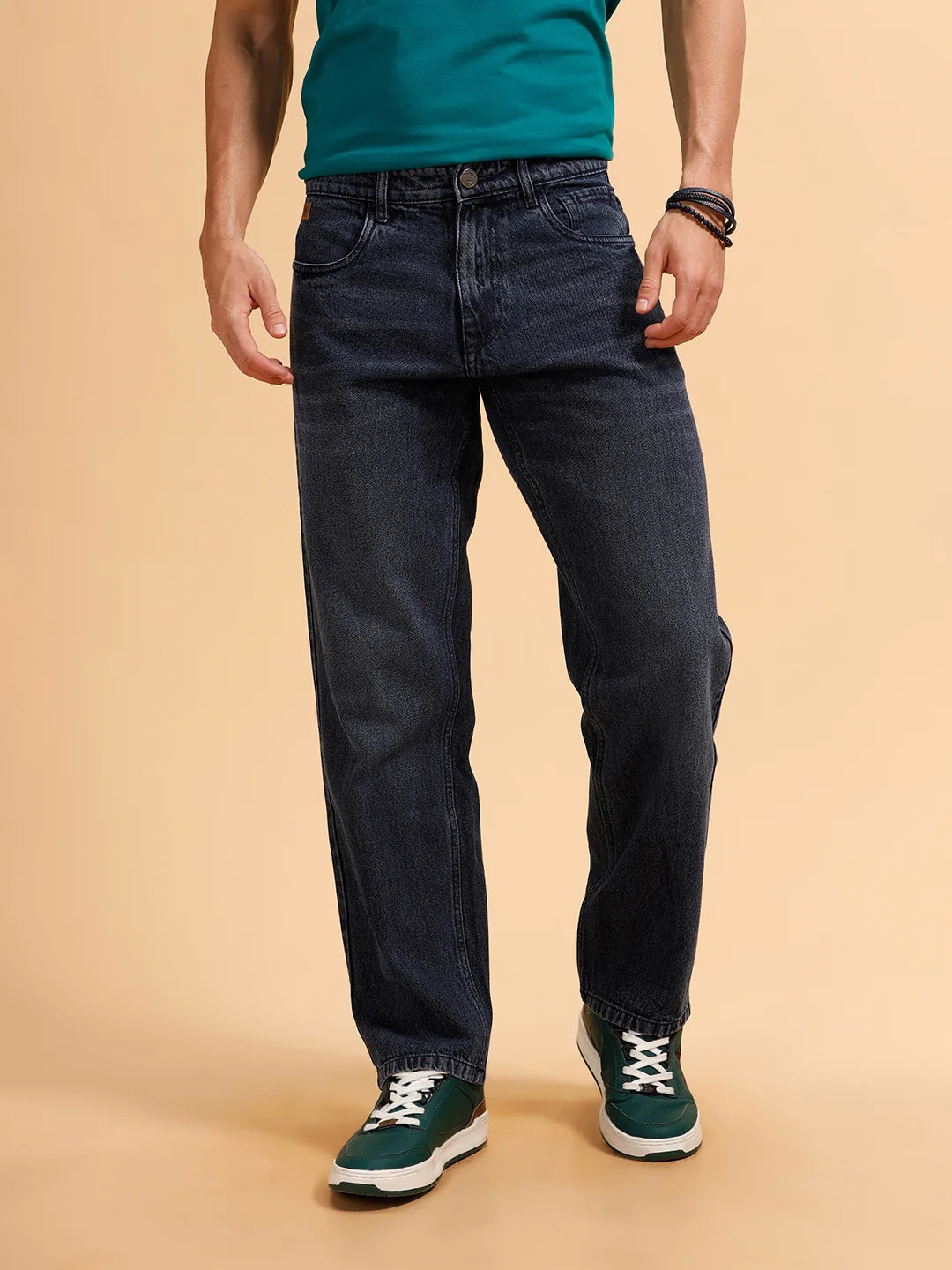 Solid Light Fade Anti Fit Jeans | Dark Blue